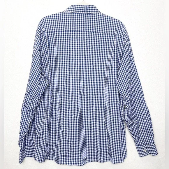 Southern Tide Gingham Intercoastal Sport Button Down Shirt in Yacht Blue XL - Picture 4 of 10